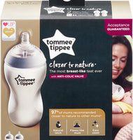 Tommee-Tippee-Closer-to-Nature-Clear-Baby-Bottles-340 ml-2-Count-