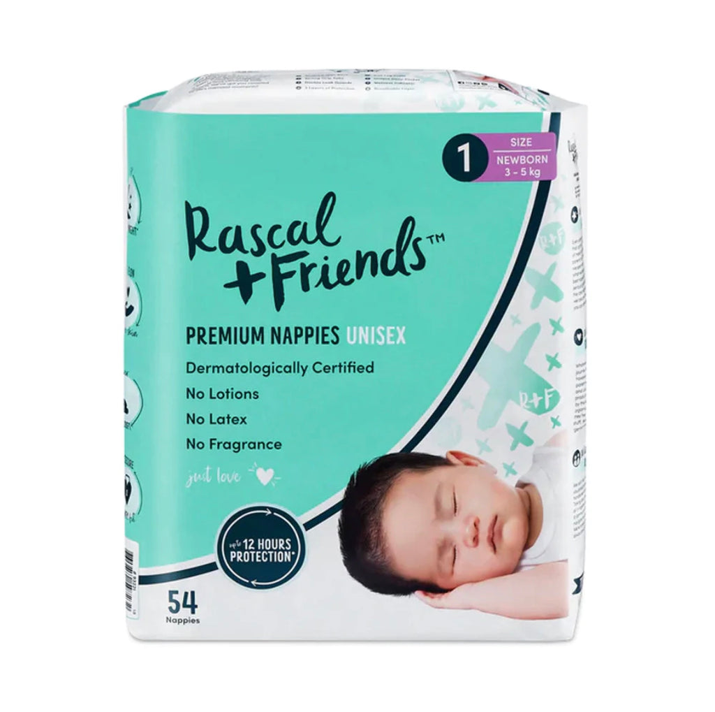 Rascal+Friends Premium Adhesive Newborn Nappy Diapers – The Elephant In A  Box