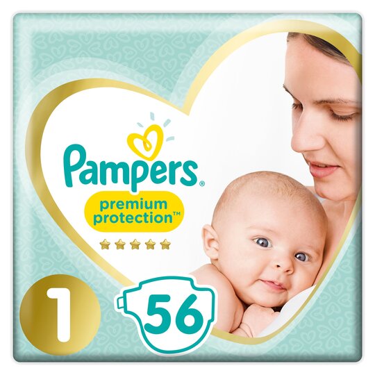 Pampers Premium Protection Size 1 56 Nappies