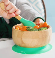 Bamboo Suction Bowl and Spoon Set