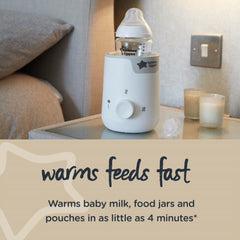 Tommee Tippee 3-in-1 Advanced Electric Bottle and Food Pouch Warmer, Warms Feeds Fast, White