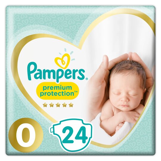 Pampers New Baby Premium Protection Size 0 24 Nappies Carry Pack