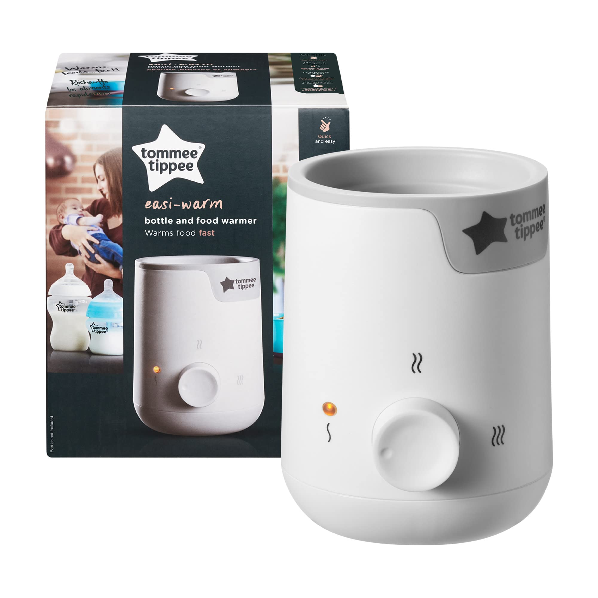Tommee Tippee 3-in-1 Advanced Electric Bottle and Food Pouch Warmer, Warms Feeds Fast, White