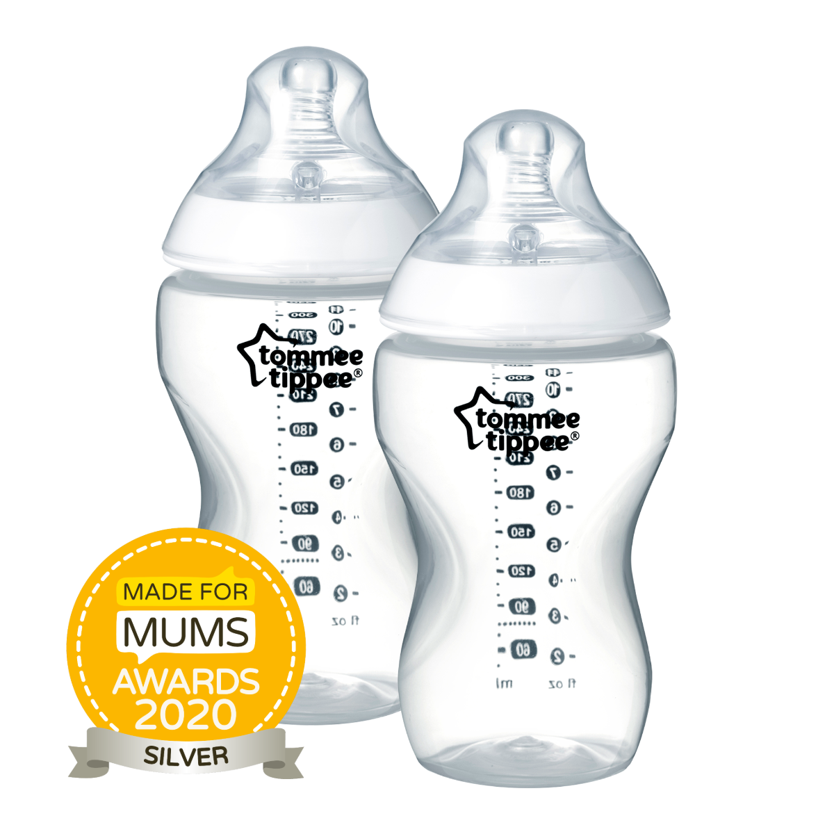 Closer to Nature Baby Bottle 340ml - 2 pack
